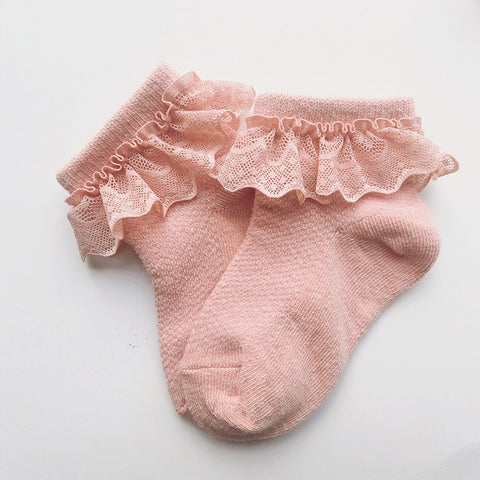 Cotton Lace Ruffle Socks