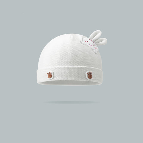 Cotton Knit Bunny Beanie Hat