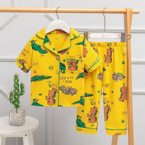Shirt and Pants Fun Pattern Pajama Set