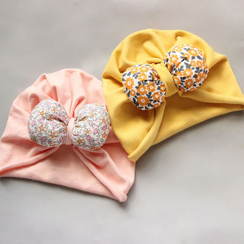 Soft & Breathable Cotton Floral Bow Turban