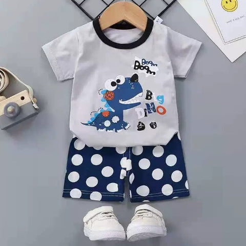 Playful Dinosaur T-Shirt and Shorts Set