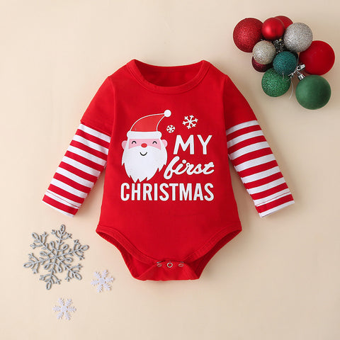 Santa Romper, Pants and Matching Hat Set