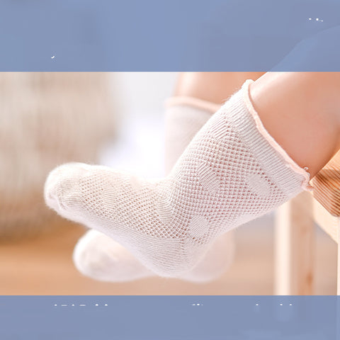 Combed Cotton Socks Pointelle Design