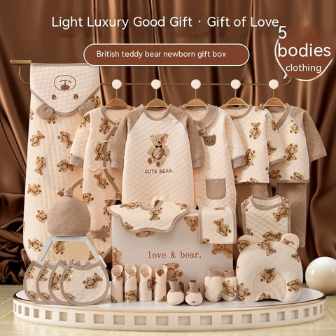 Luxury British Teddy Bear Newborn Gift Box