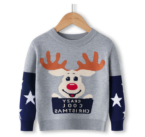 Festive Reindeer Cotton Knit Sweater Collection