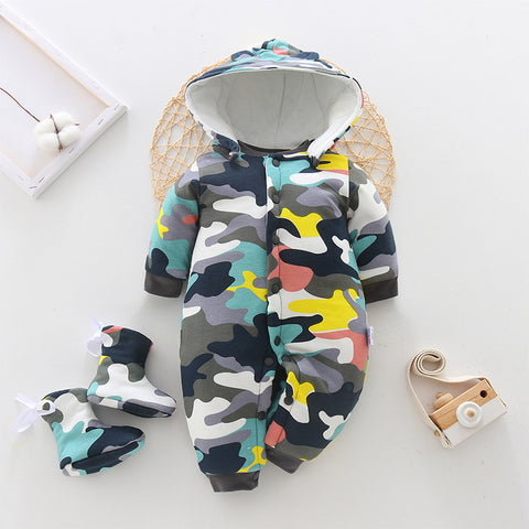 Cute Thicker Cotton Hooded Romper