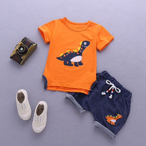 T-Shirt and Shorts Dinosaur Print Set