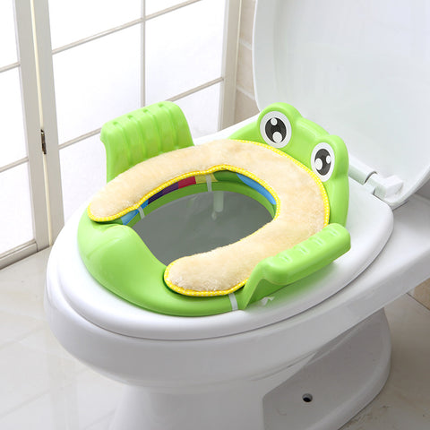 Padded Toilet Training Seat with Frog Handles