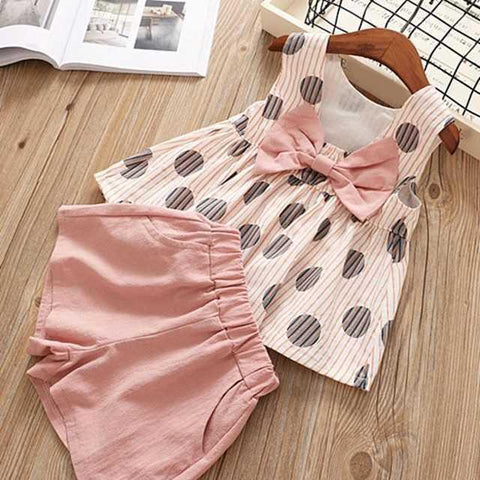 Cotton Sleeveless Blouse and Shorts Set