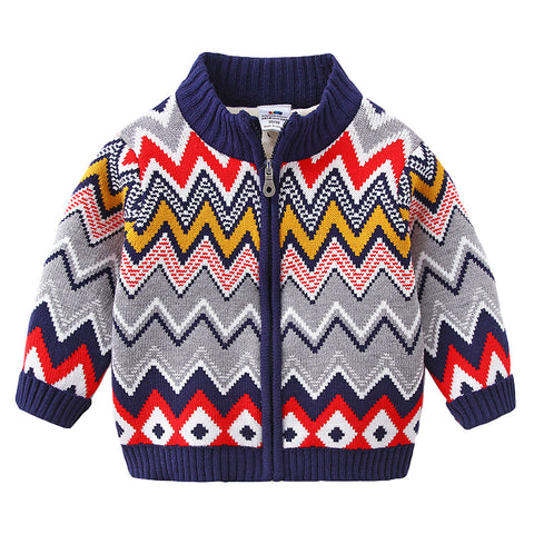 كارديجان ناعم بنقوش من قماش محبوك مريح