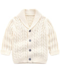 Classic Shawl Collar Cotton Knit Cardigan
