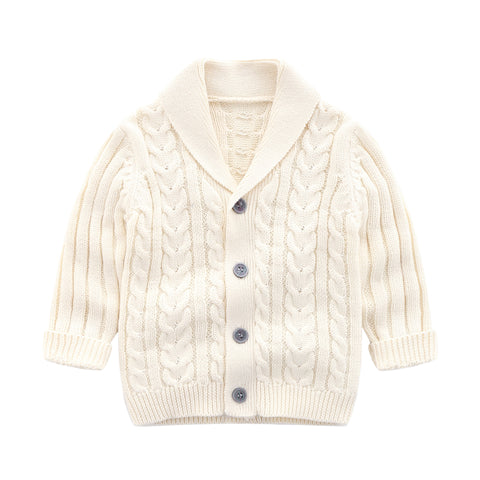 Classic Shawl Collar Cotton Knit Cardigan