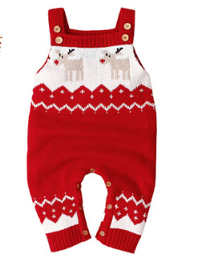 Festive knitted Romper with Reindeer Design