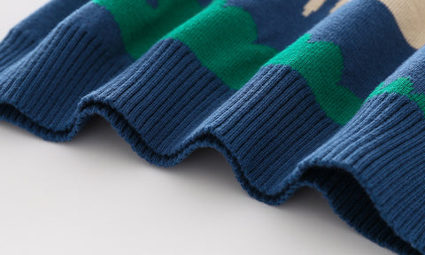 Gemütlicher, doppellagiger Strickpullover aus Baumwolle