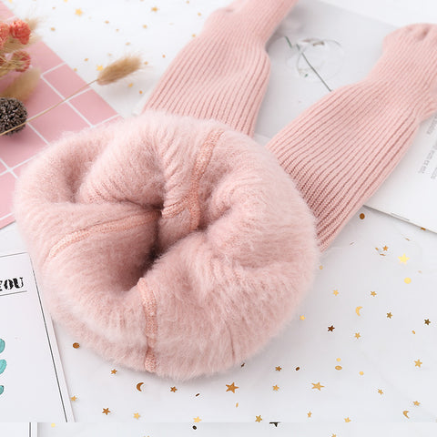 Collant in maglia foderati in pile