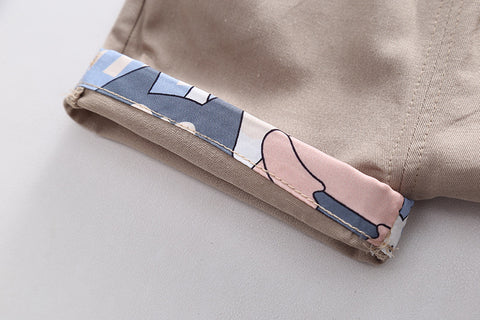 Graphic Button Shirt and Casual Shorts Set