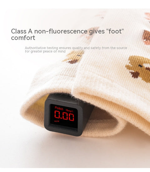 جوارب قطنية مطاطية بتصميم دب مانعة للانزلاق