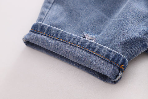 Set aus T-Shirt mit Dinosaurier-Print und Jeansshorts