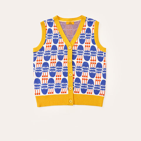 Colorful Jacquard Cotton Knit Vest Collection