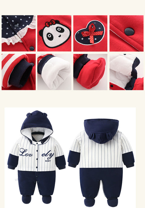 Body festivo de algodón con capucha