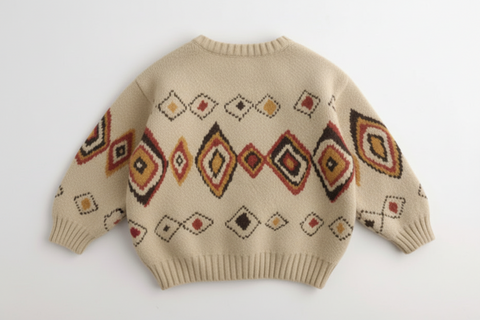Warmer, strukturierter Baumwollstrickpullover