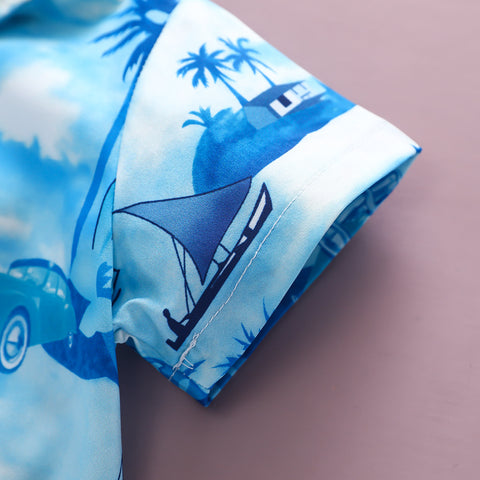Shirt and Shorts Seaside Print Set