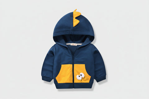 Children's hoodie with cartoon design on a white background