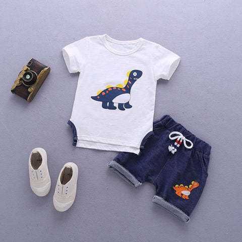 T-Shirt and Shorts Dinosaur Print Set