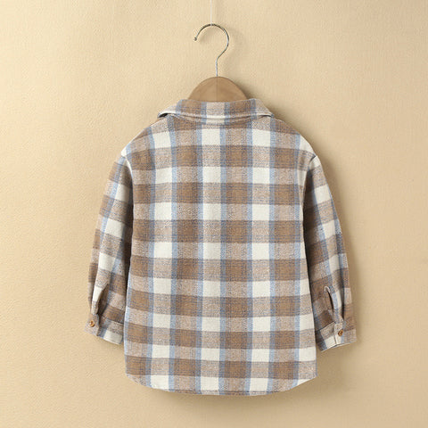 Cotton Plaid Button-Down Shirt