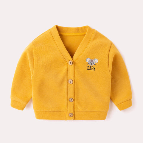 Gentle Texture Soft Knit Cardigan with Embroidery