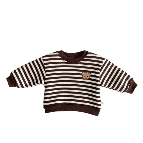 Cute Bear Patch Design Cotton Sweater