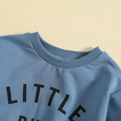 Letter Print Sweatshirt and Jogger Set