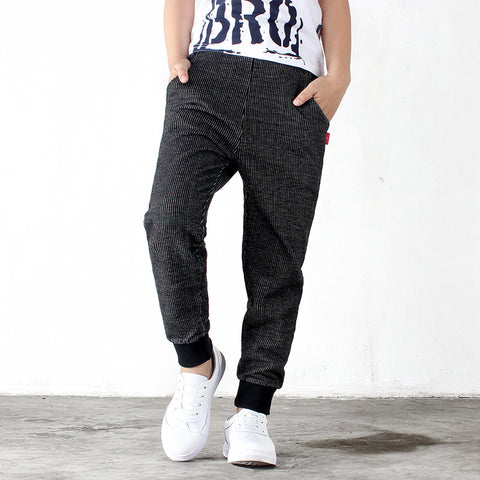 Cotton Knit Denim Jogger Pants