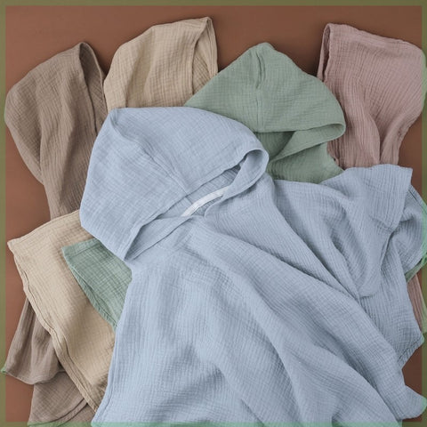 Soft Cotton Hooded Towel Poncho