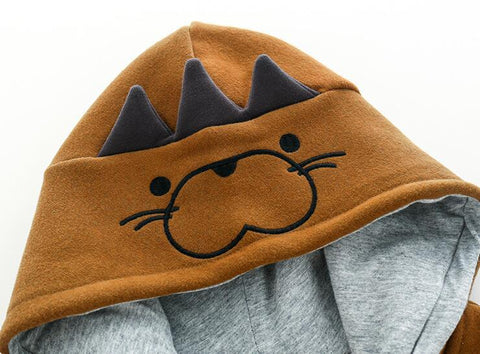 Playful Design Cotton Zip-Up Hoodie