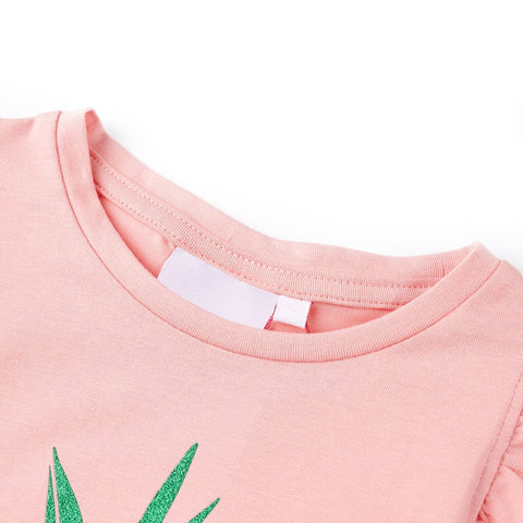 Cotton Pineapple Flutter Sleeve T-Shirt