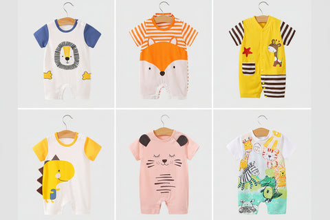 Animal Print Cotton Romper Collection