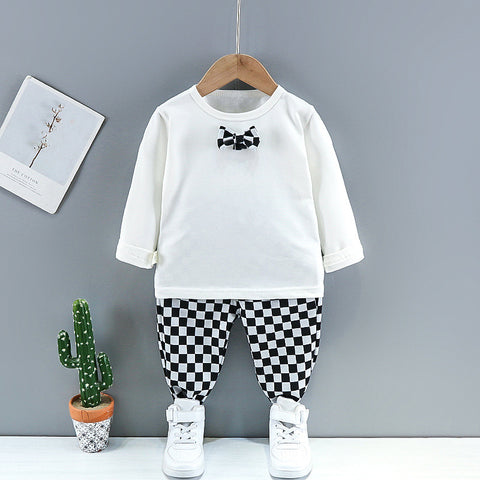 Stylish Blazer, Pants & T-shirt with Bow Tie Suit