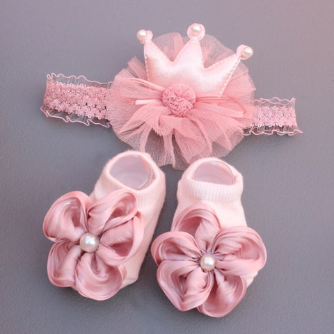 Accessory Box with Tulle Shoes and Crown Headband