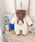 Quilted Hooded Jumpsuit with Bear Ears