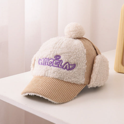 Warm Corduroy and Sherpa Fleece Hat
