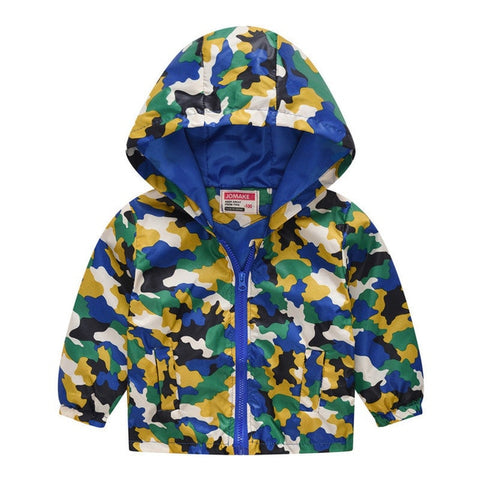 Rainbow Windbreaker Jacket with Hood