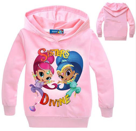 Cotton Hoodie with Sisters Divine Print