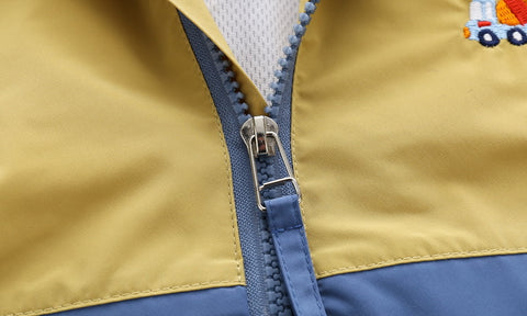 Colorful Hooded Windbreaker Jacket