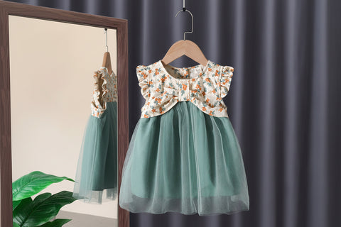 Cute Floral Chiffon Dress