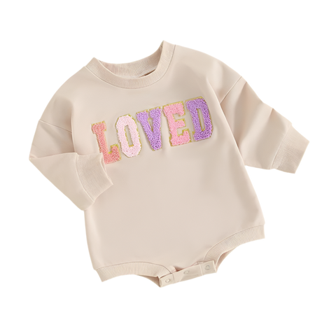 “LOVED” Cozy Cotton Romper