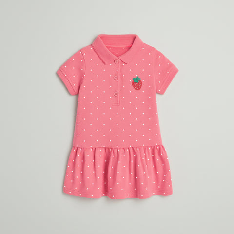 Strawberry Dot Polo Dress
