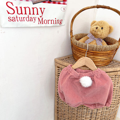 Corduroy Bloomers with Pom Pom