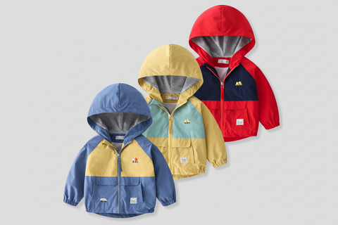 Colorful Hooded Windbreaker Jacket