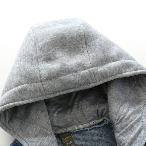 Washed Hooded Denim Jacket